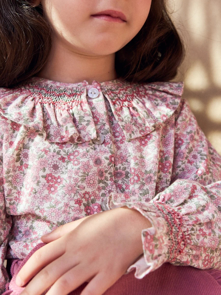 emanuella smocked shirt
