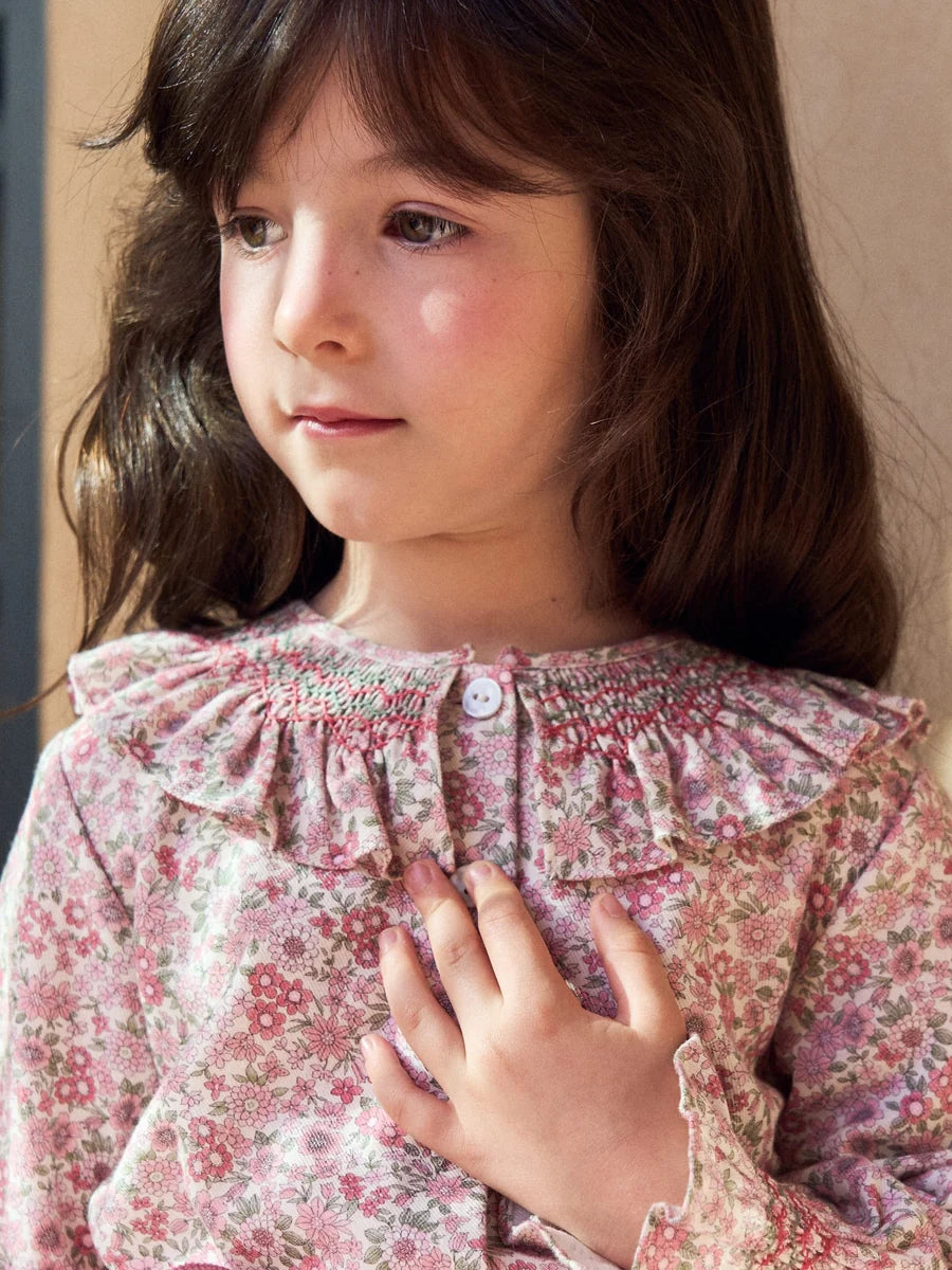 emanuella smocked shirt