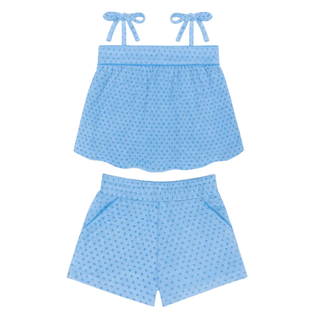 terry tie short set