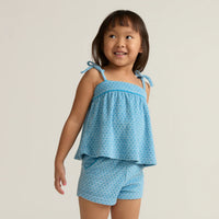 terry tie short set
