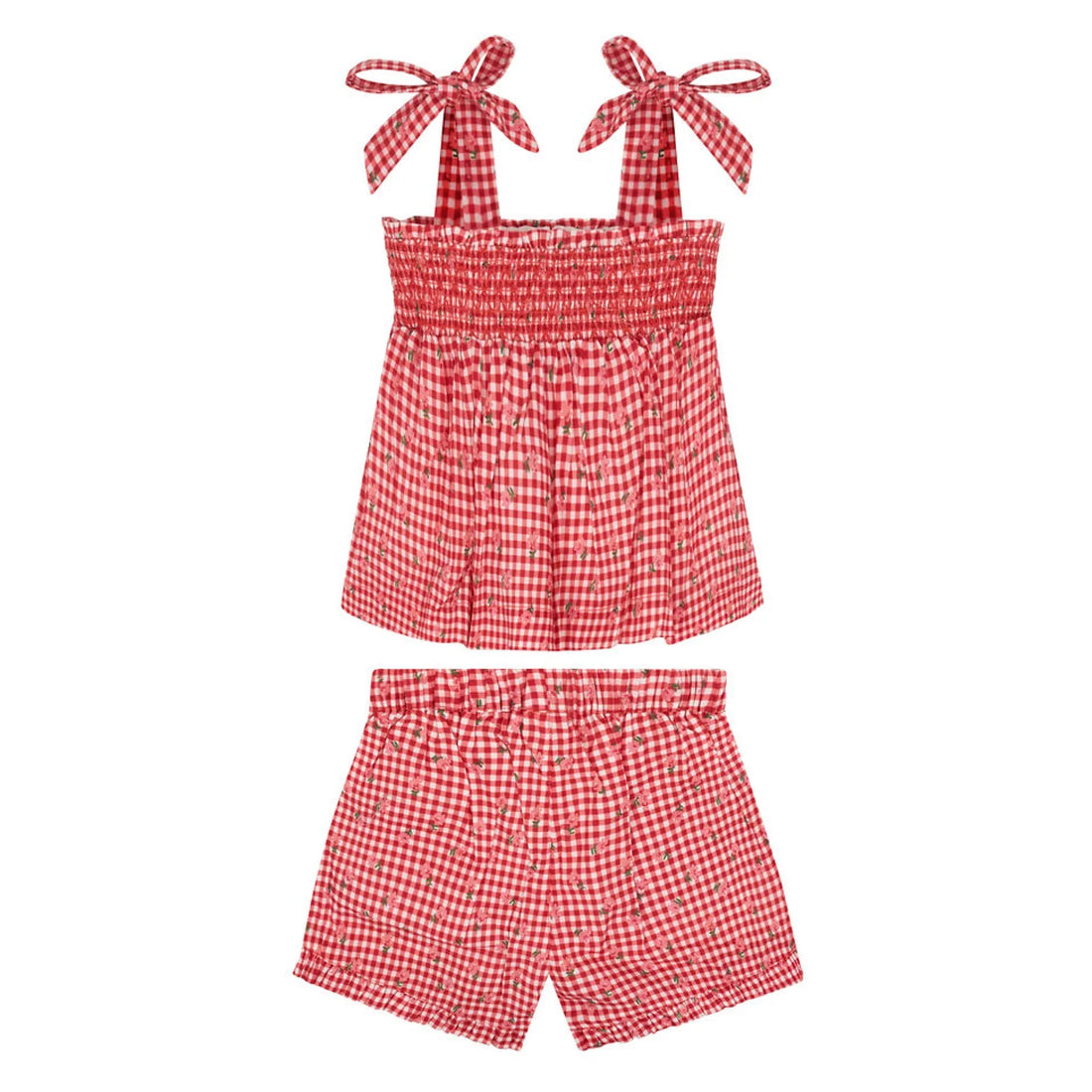 smocked short set