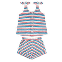 bb stripe terry short set