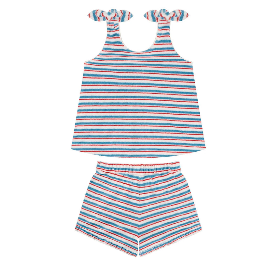 bb stripe terry short set