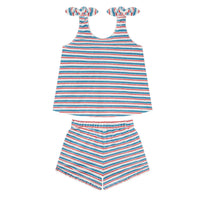 bb stripe terry short set