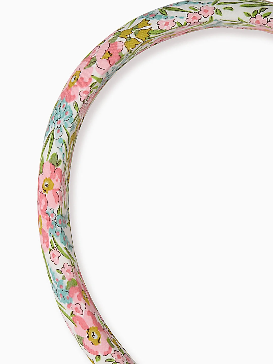 wide headband pink floral