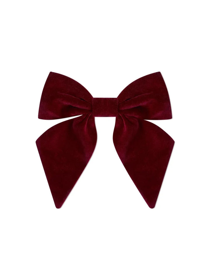 velvet large long bow clip C
