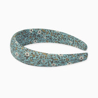 wide headband blue floral