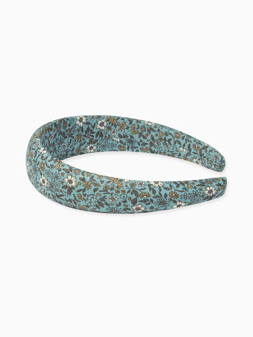 wide headband blue floral