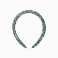 wide headband blue floral