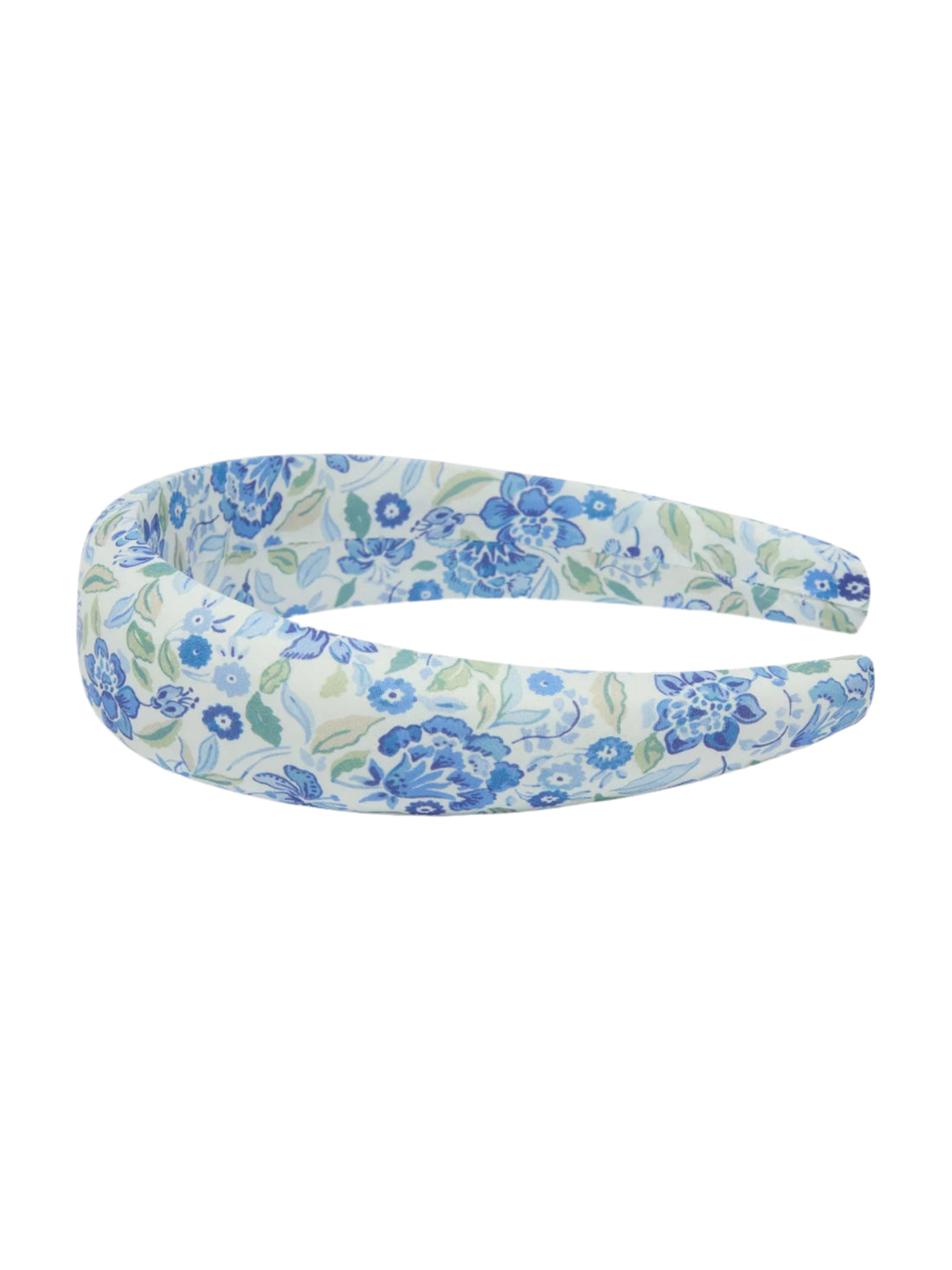 wide headband blue floral