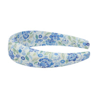 wide headband blue floral