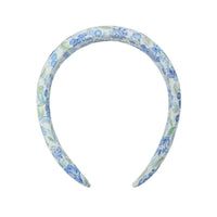 wide headband blue floral