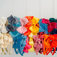 big bow headband dusty pink