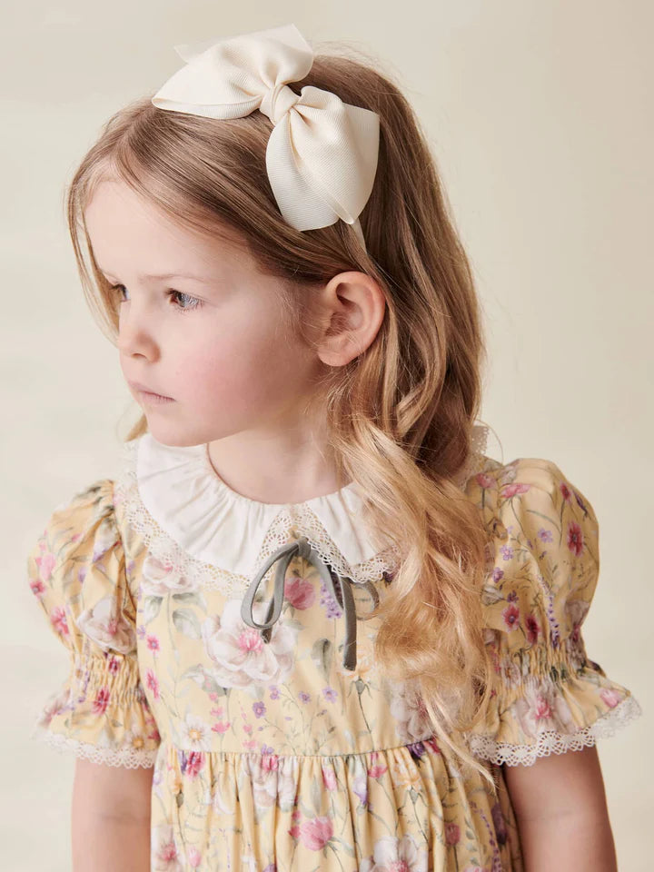 big bow headband off white