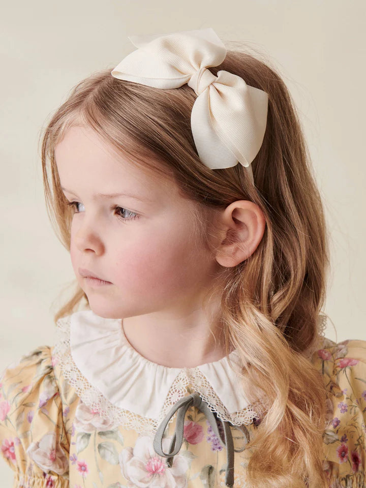 big bow headband off white