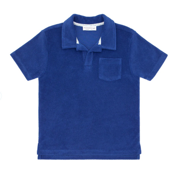 french terry polo shirt