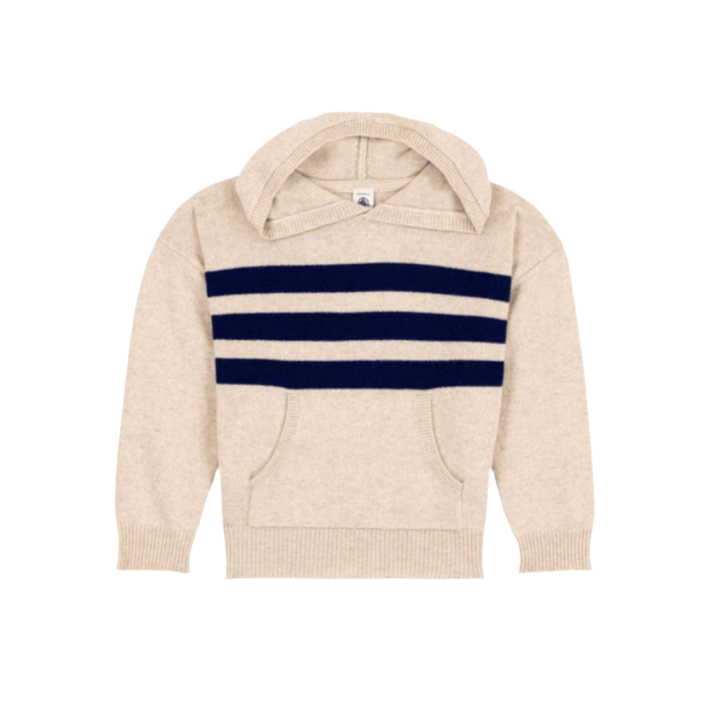 hooded stripe sweater