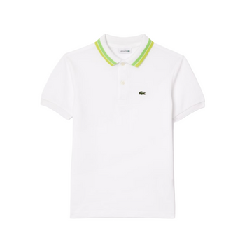 striped collar polo