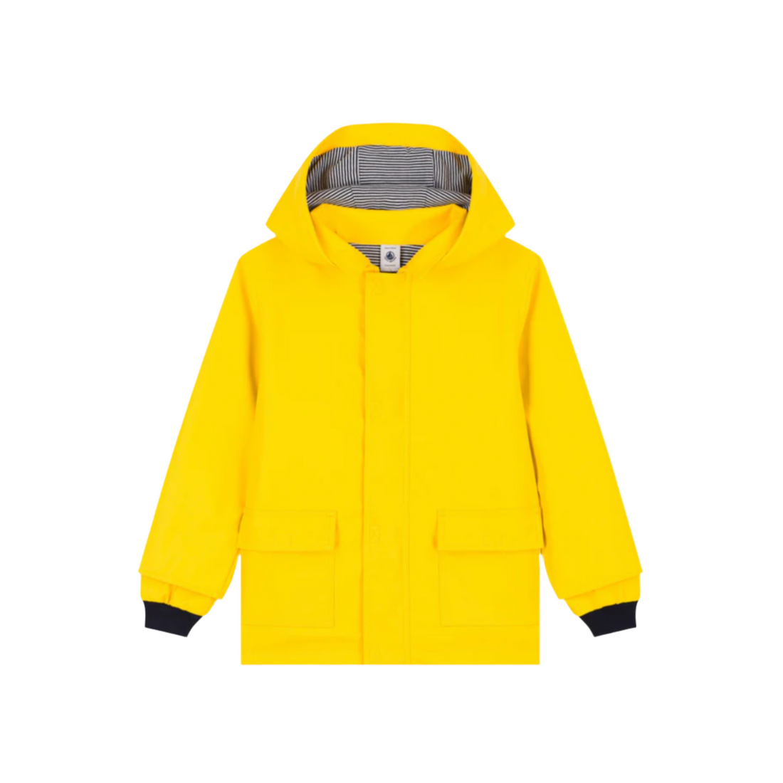 hooded rain jacket yellow