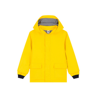 hooded rain jacket yellow