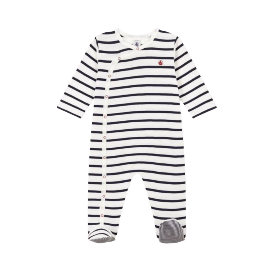 stripe footie