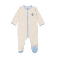 velour trim footie