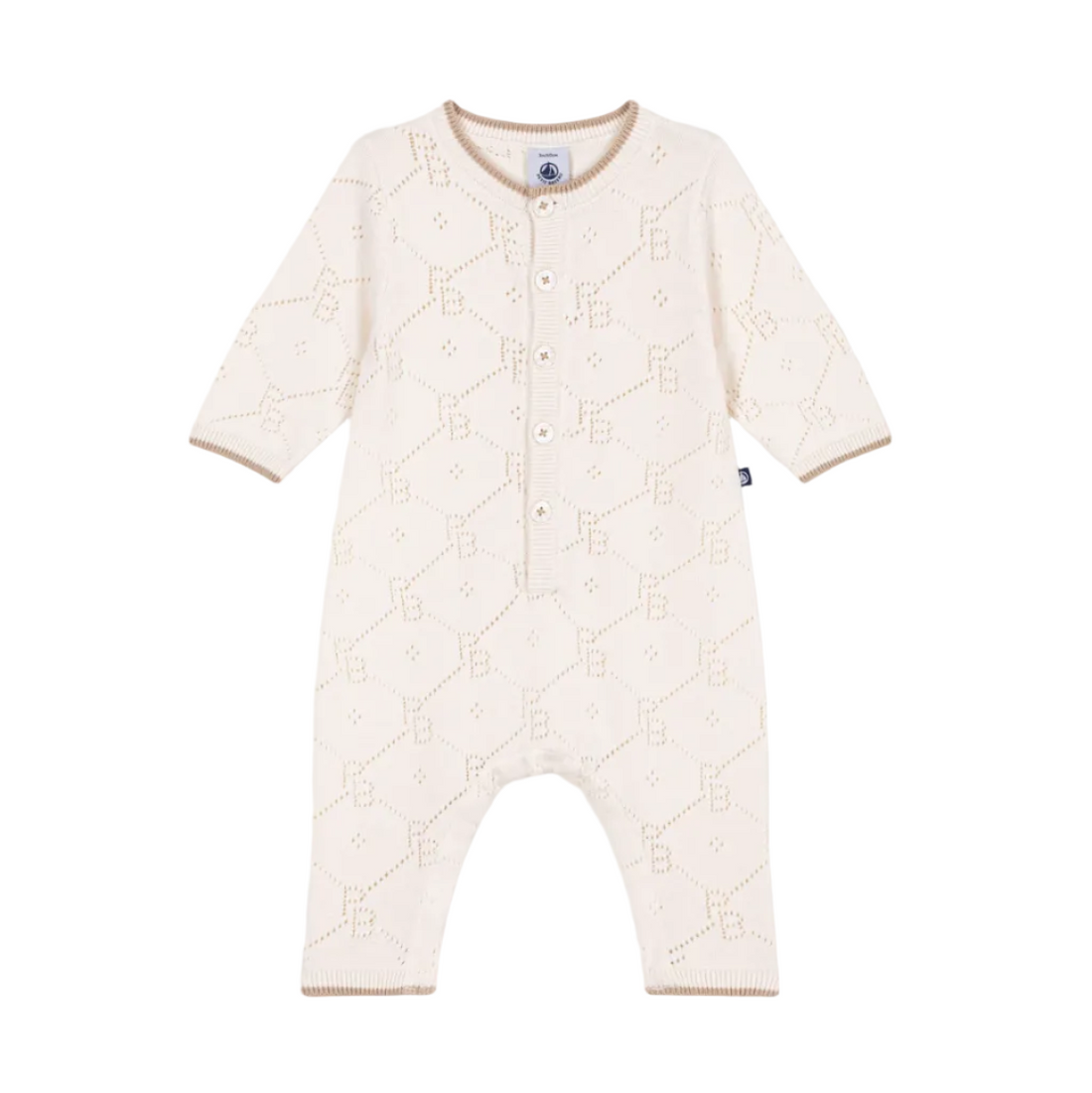 ls knit pointelle romper