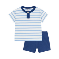 ss striped short set