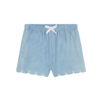 chambray scallop short