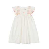 ss smocked flutter dress