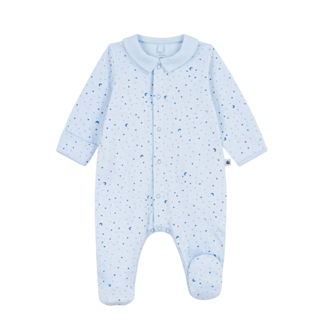 moon star collar footie