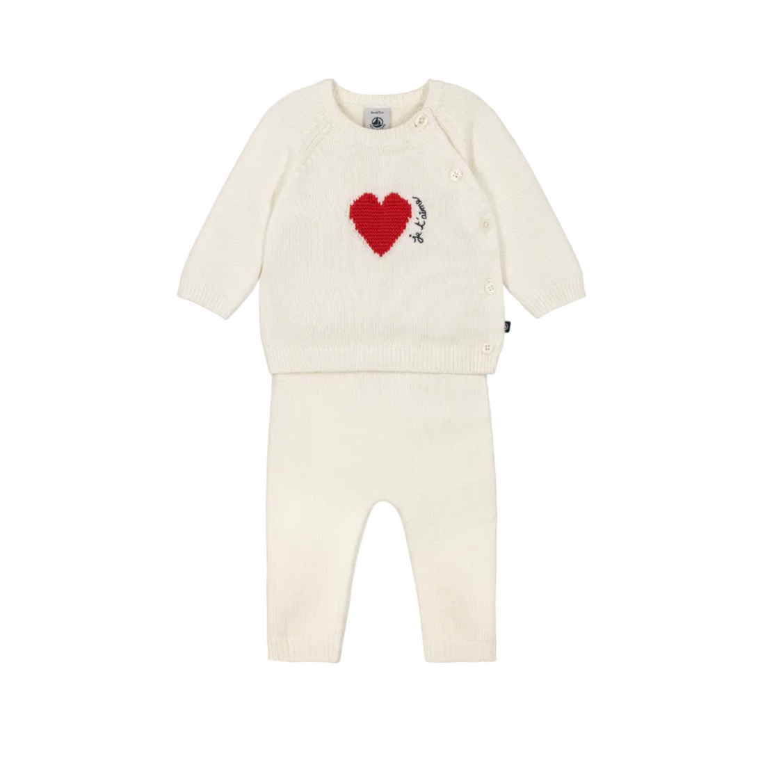 heart knit set