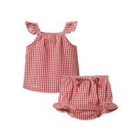 petal gingham set