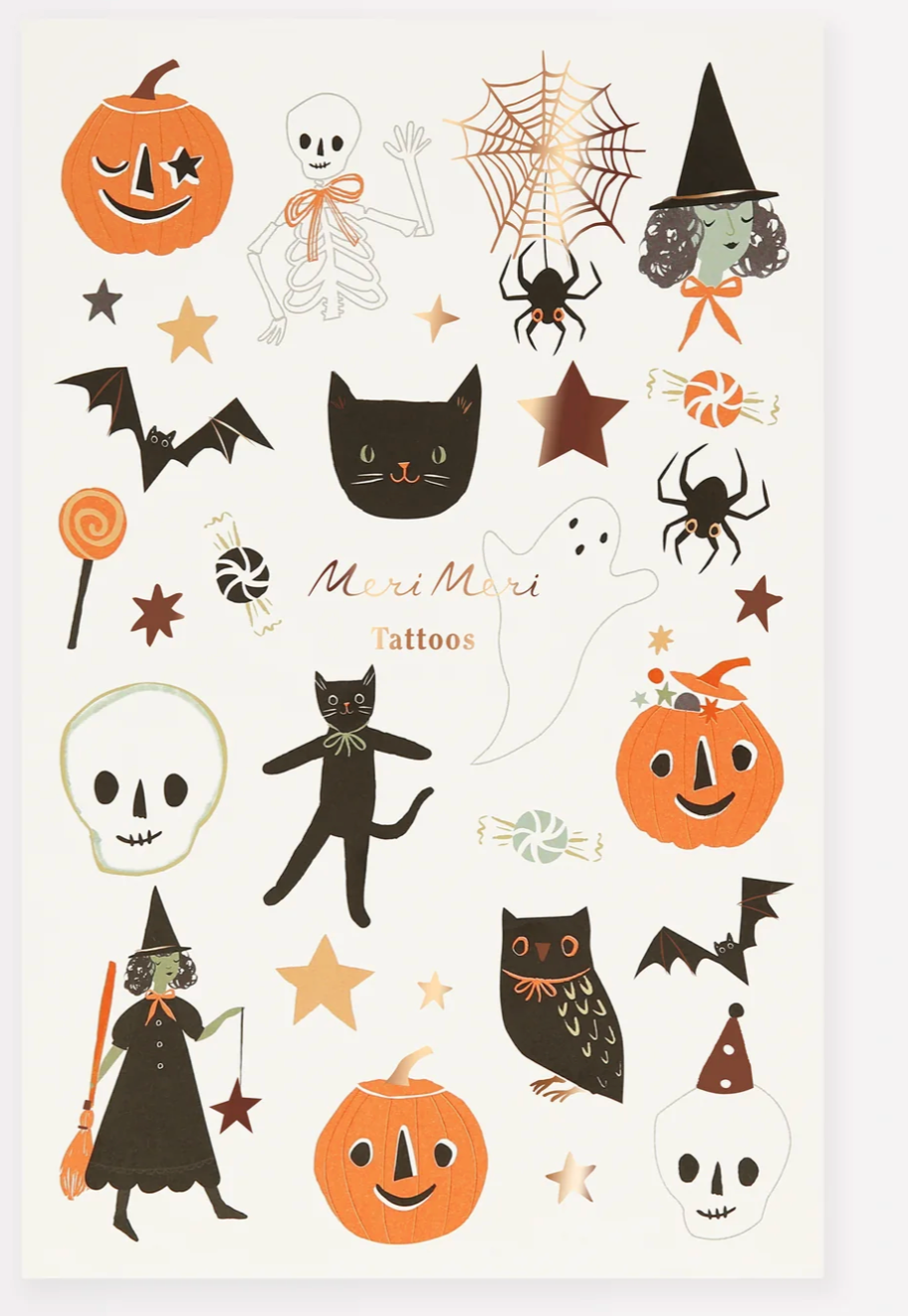 it's halloween temporary tatoos