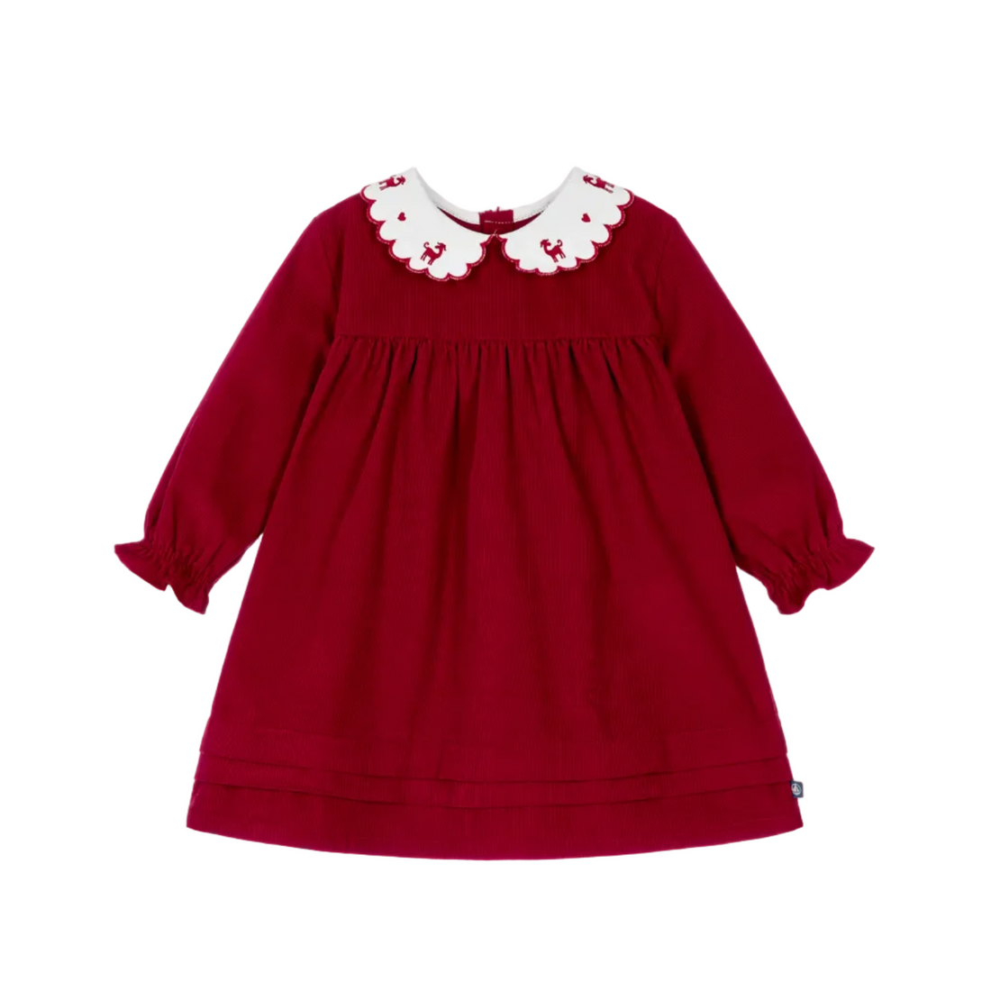 scallop collar cord dress