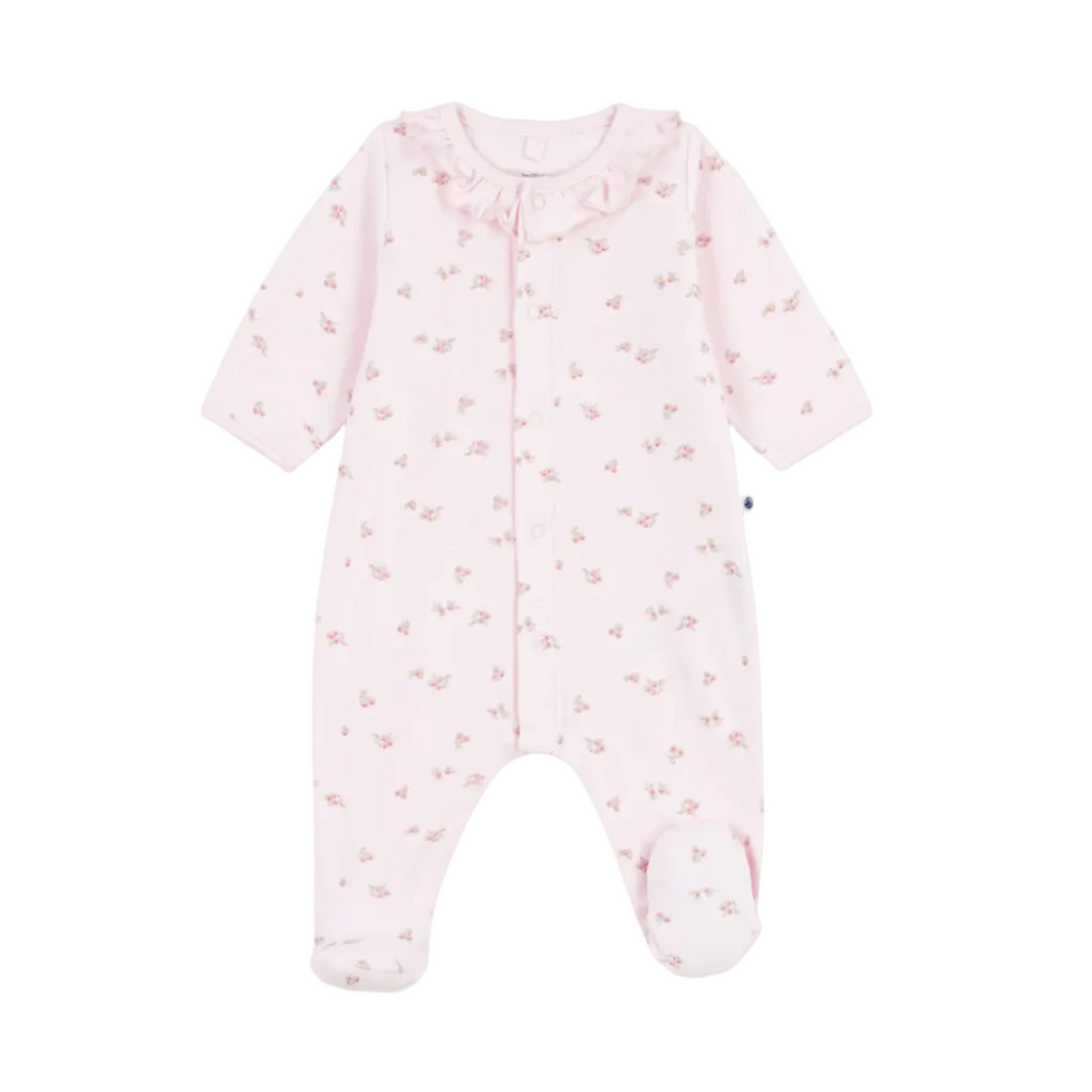 floral collar footie