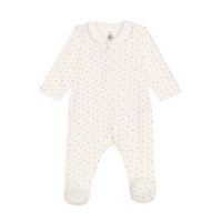 zip collar footie