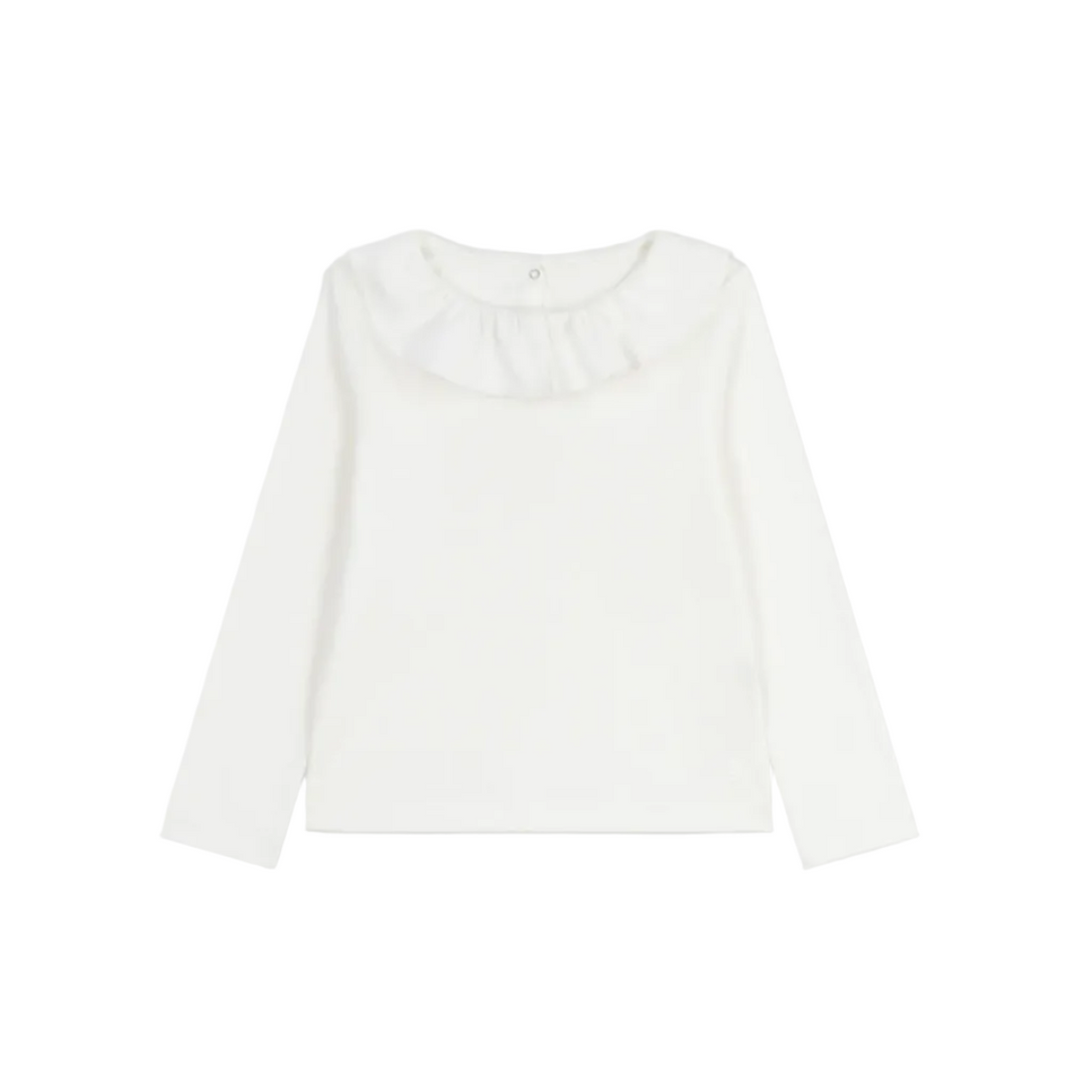 ls ruffle collar tee