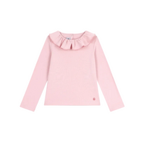 ls ruffle collar tee