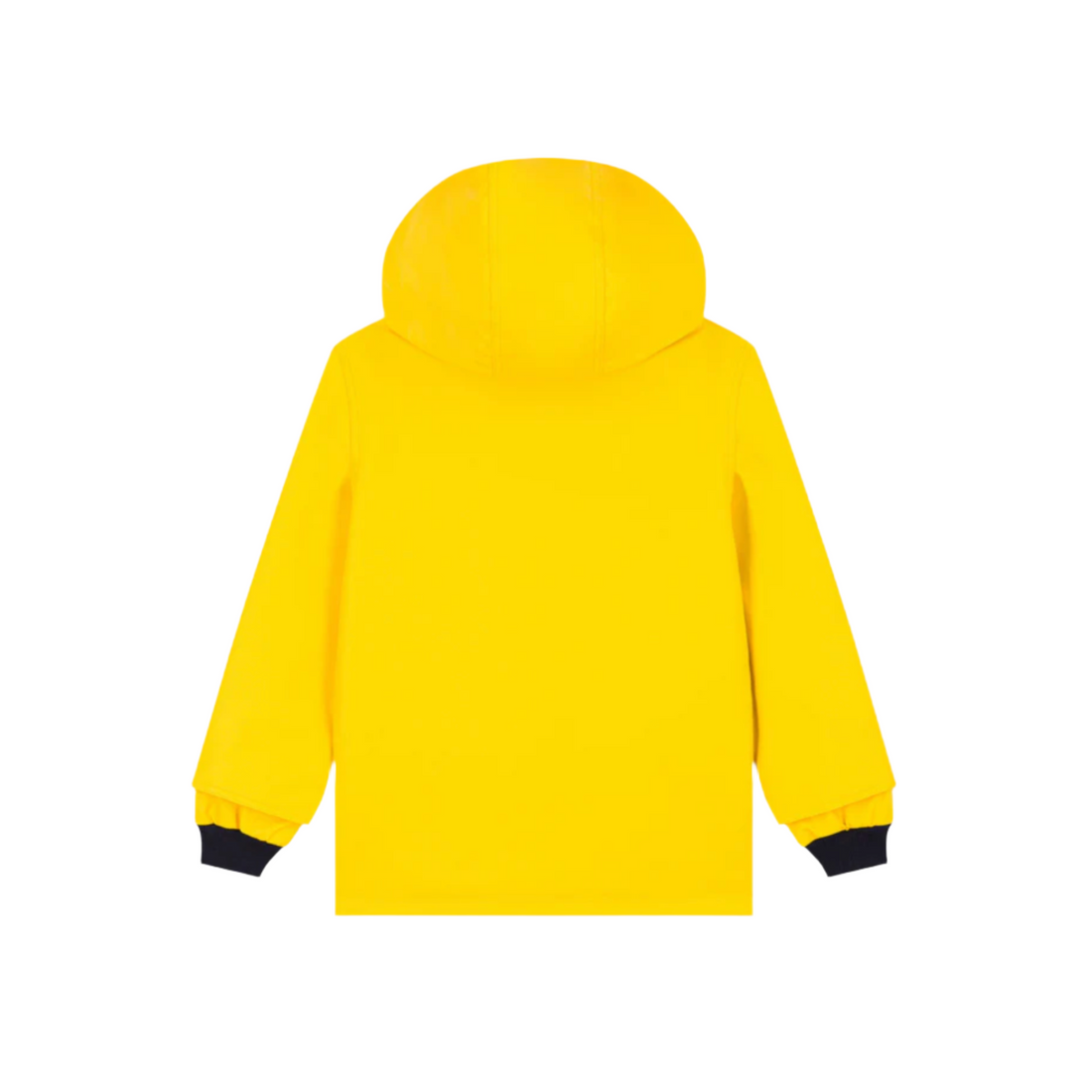 hooded rain jacket yellow