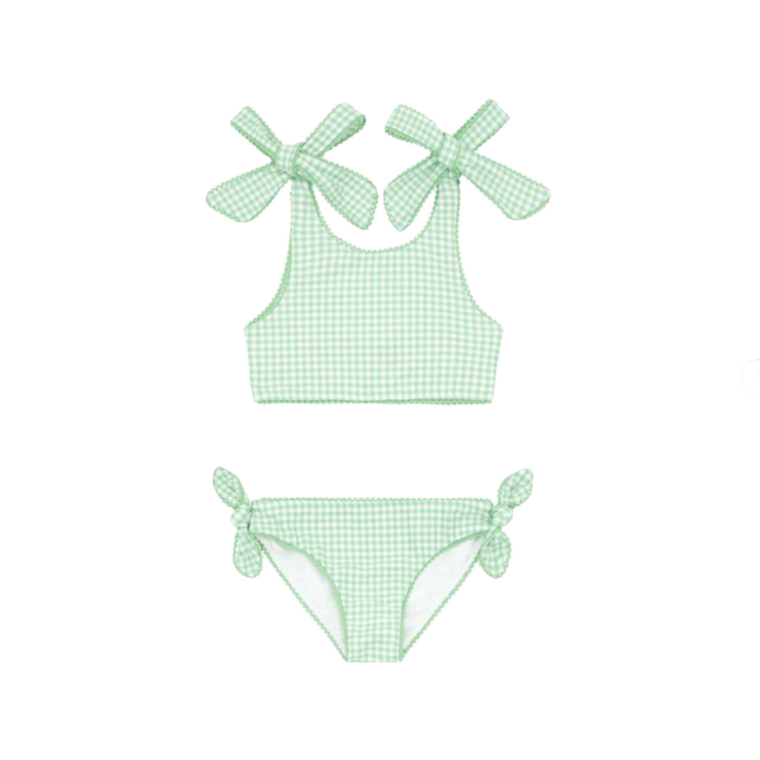 gingham tie knot bikini