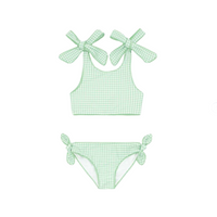 gingham tie knot bikini