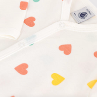 heart print footie