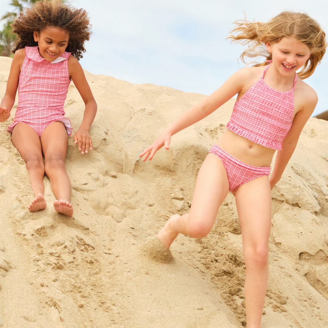 smocked halter bikini