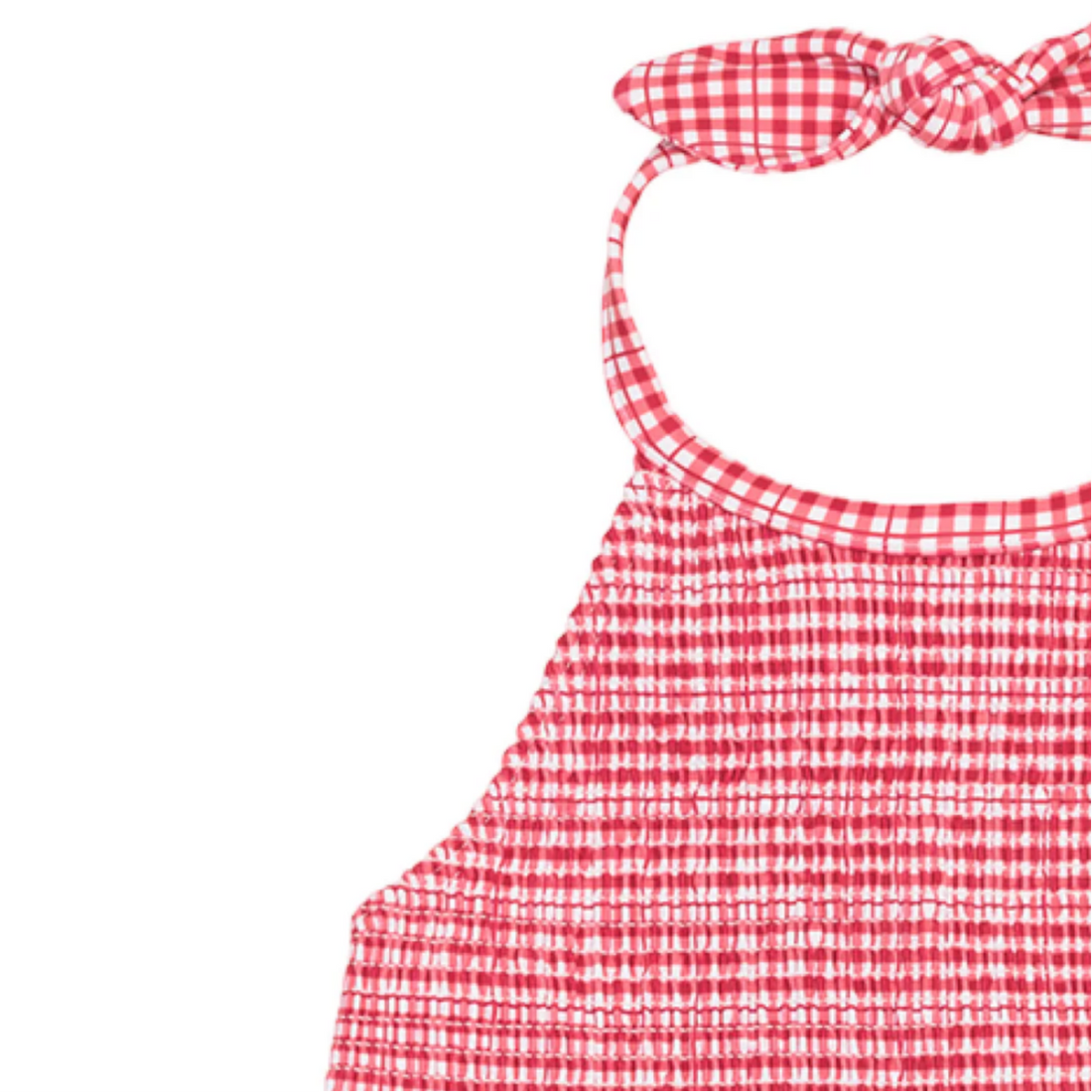 smocked halter bikini