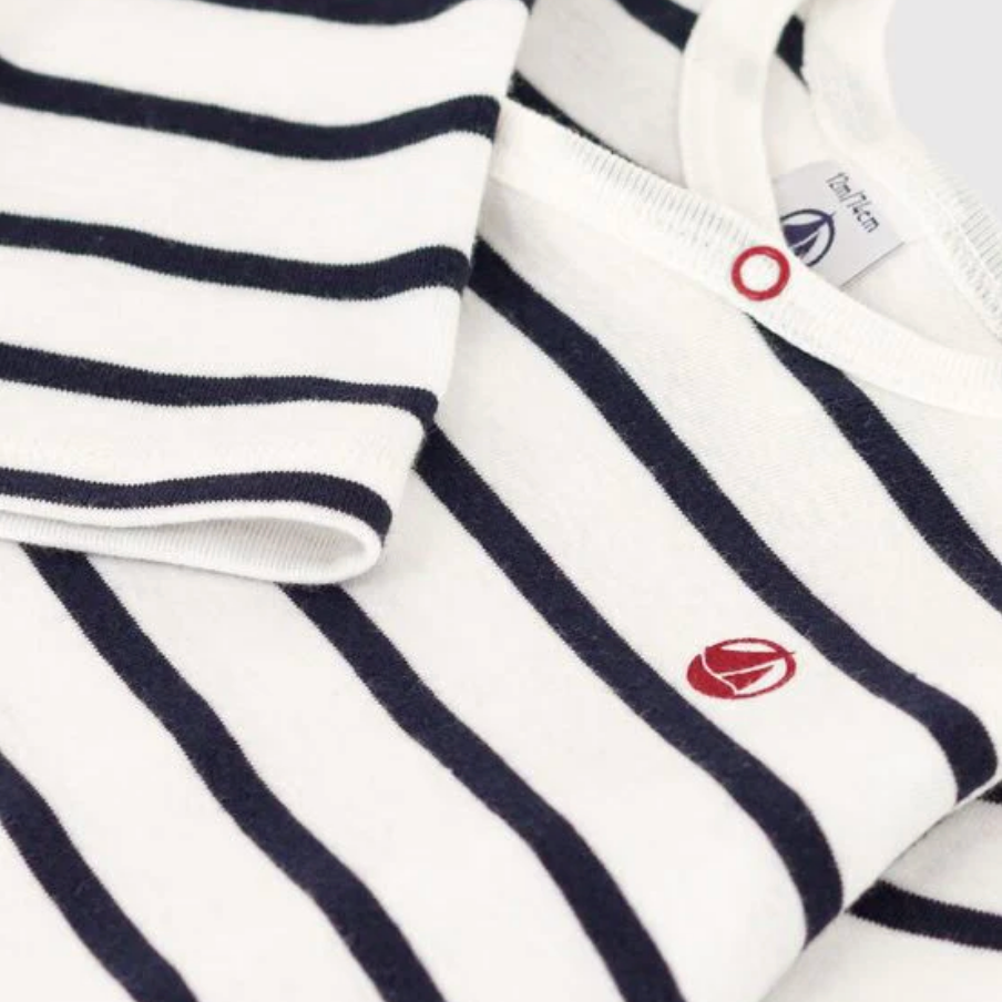 stripe footie