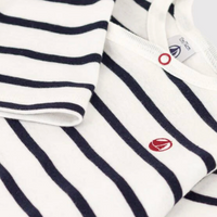 stripe footie