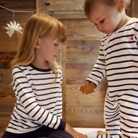 stripe footie