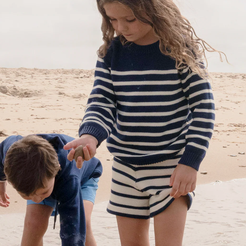 stripe knit sweater C