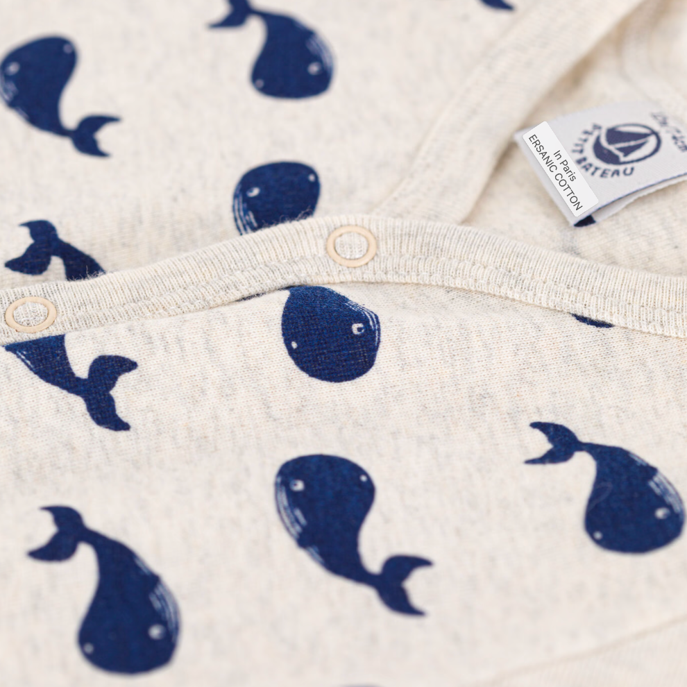 whale print footie